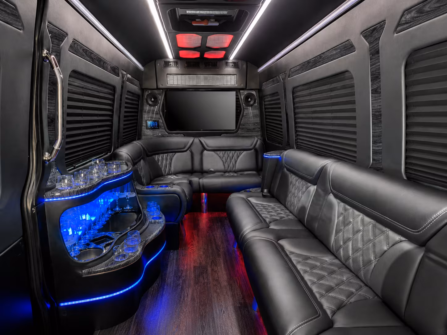 west valley city 40 passenger party bus interior