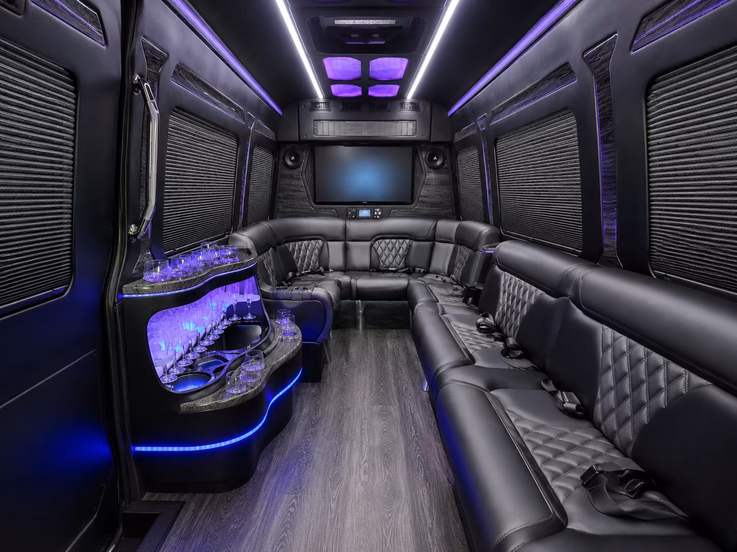 west valley city 50 passenger party bus interior